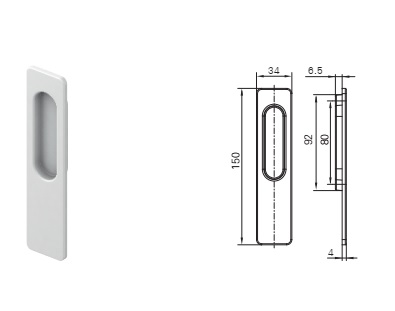 Ручка наружная ROTO PATIO LIFT, цвет белый R07.2